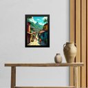 Ver imagem 2 de Quadro Decorativo Rio de Janeiro - Favela 33x24cm:moldura Branca
