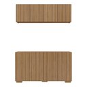 Ver imagem 5 de Kit Bar Armário Aéreo e Aparador 4 Portas Multimóveis Mp1087 Rustic/natural