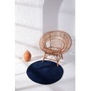 Ver imagem 1 de Tapete Redondo Minimalista 1m X 1m Cor Azul Marinho