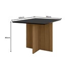 Ver imagem 2 de Mesa de Jantar Retangular Tampo Chanfrado sem Vidro 120cm Helô Poliman Móveis Carvalho com Grafite
