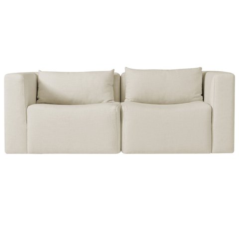 Sofá 2 Lugares Billy 150cm Orgânico Luxo Recepção Bouclé