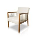 Ver imagem 1 de Poltrona Decorativa Haia Linho com Base Madeira Maciça Ssx Multicoisas Natural
