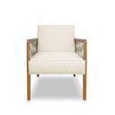 Ver imagem 4 de Poltrona Decorativa Haia Linho com Base Madeira Maciça Ssx Multicoisas Natural
