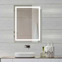 Ver imagem 4 de Espelho com LED 3 Cores Parede 90X100 Jateado ou 100X90 Espelhos Luxo Touch Luz Ajustavel