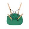 Kit 7 Cadeiras Charles Eames Eiffel Dsw - Base de Madeira Clara - Verde Escuro - 5