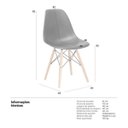 Ver imagem 7 de Kit 8 Cadeiras Charles Eames Eiffel Dsw - Base de Madeira Clara - Preto