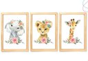 Ver imagem 4 de Quadros Decorativos Quarto de Menina Animais Aquarela:branca