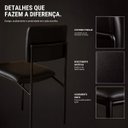 Ver imagem 7 de Cadeira Sala de Jantar ou Cozinha Aurora Preta Estofada Kit 4 Unidades