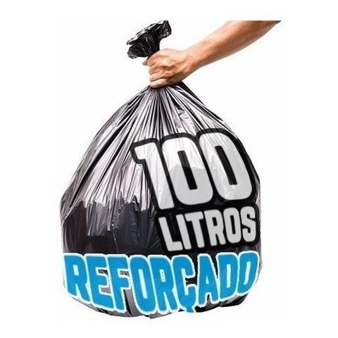 Saco De Lixo 100lts Boca Larga Super Reforçado C/5 Kg