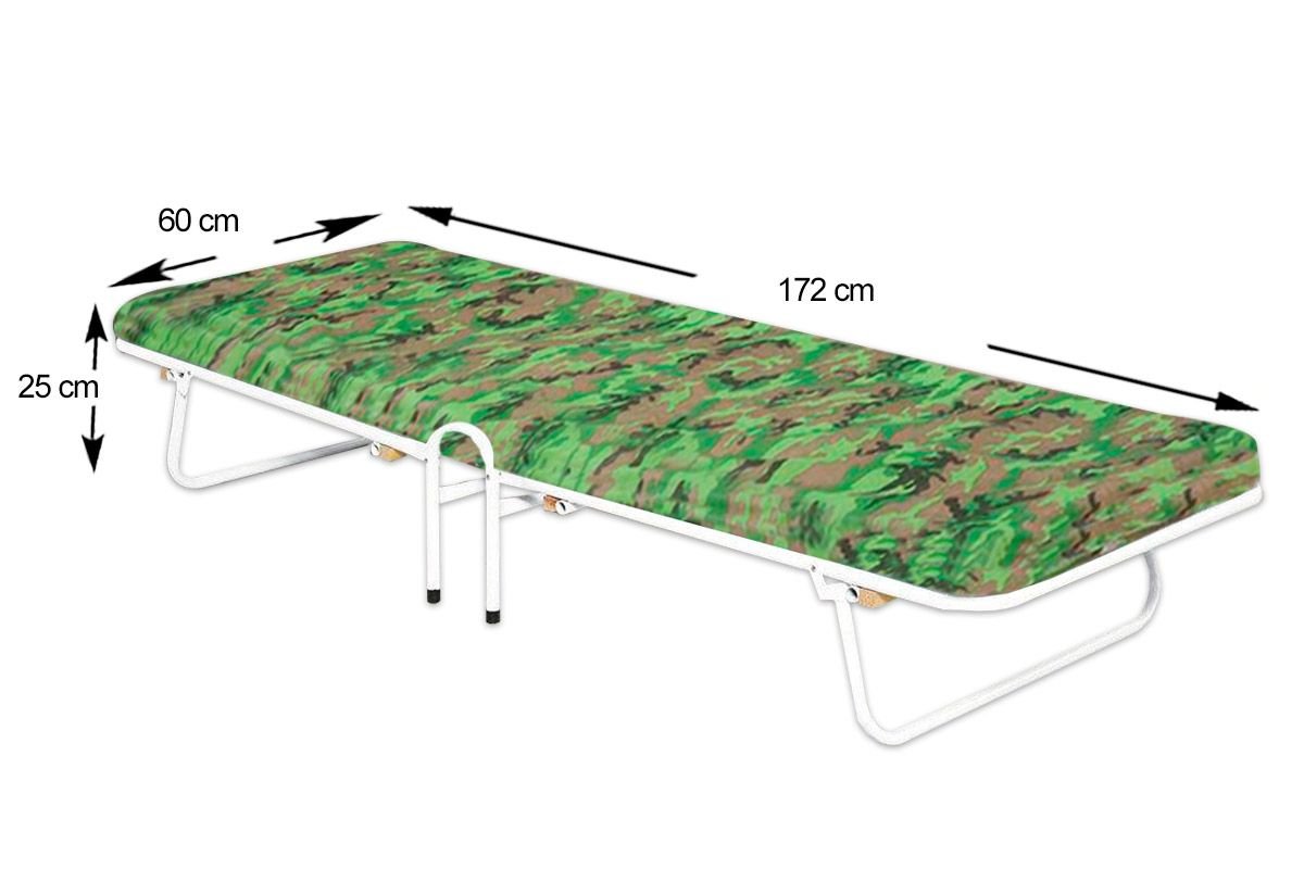 Cama Solteiro Dobrável-Portátil com Colchão Espuma - Camping - 4