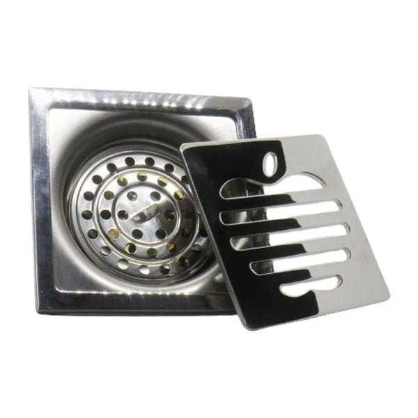 Ralo Abertura Anti Insetos Inox para 10X10 Maça Anti Odor Banheiro - 4