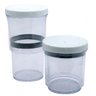 Pote Acrilico Conserva Condimento Vacuo Retratil Ajustavel Alimento Regulavel 2 em 1 Kit com 3 - 1