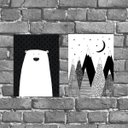 Ver imagem 2 de Kit 2 Placas Decor Infantil Escandinava 18x27cm