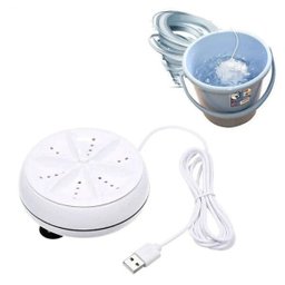 Mini Maquina Lavar Roupas no Balde Rotativo USB Portátil Lavadoura - 5