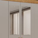 Ver imagem 6 de Guarda-roupa Casal 6 Portas 2 Gavetas com Espelho Estrela Premium Salleto Cinamomo/off White