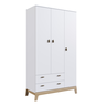 Guarda-roupas Infantil 03 Portas e 02 Gavetas Linha Favo de Mel Fm006 Branco - 2