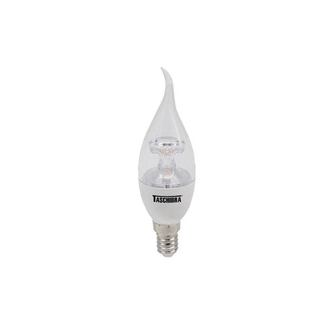 Lâmpada Led Taschibra Vela Bico Torcido 3W Bivolt 2700K Luz Amarela