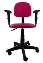 Ver imagem 2 de Cadeira Secretaria Giratoria Polo com Braco Regulavel - Couro SinteticoCorano - Pink