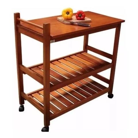 Carrinho Gourmet Churrasqueira Mesa Churrasco Madeira