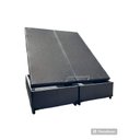 Ver imagem 3 de Cama Box Baú Queen Bipartido Blindado Linhão Preto Com Pistão A Gás
