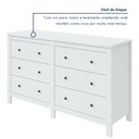 Ver mais imagens de Cômoda para Quarto 6 Gavetas Estilo Clássico MDF Maggiore New 162cm Espresso Móveis Branco