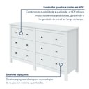 Ver imagem 7 de Cômoda para Quarto 6 Gavetas Estilo Clássico MDF Maggiore New 162cm Espresso Móveis Branco