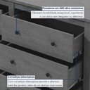 Ver imagem 4 de Cômoda para Quarto 6 Gavetas Estilo Clássico MDF Maggiore New 162cm Espresso Móveis Branco