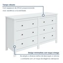 Ver imagem 6 de Cômoda para Quarto 6 Gavetas Estilo Clássico MDF Maggiore New 162cm Espresso Móveis Branco