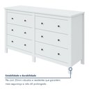 Ver imagem 5 de Cômoda para Quarto 6 Gavetas Estilo Clássico MDF Maggiore New 162cm Espresso Móveis Branco