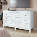 Ver imagem 1 de Cômoda para Quarto 6 Gavetas Estilo Clássico MDF Maggiore New 162cm Espresso Móveis Branco