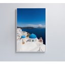 Ver imagem 1 de Quadro Ilha de Santorini - 40x60 - Tecido Canvas