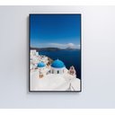 Ver imagem 2 de Quadro Ilha de Santorini - 40x60 - Tecido Canvas