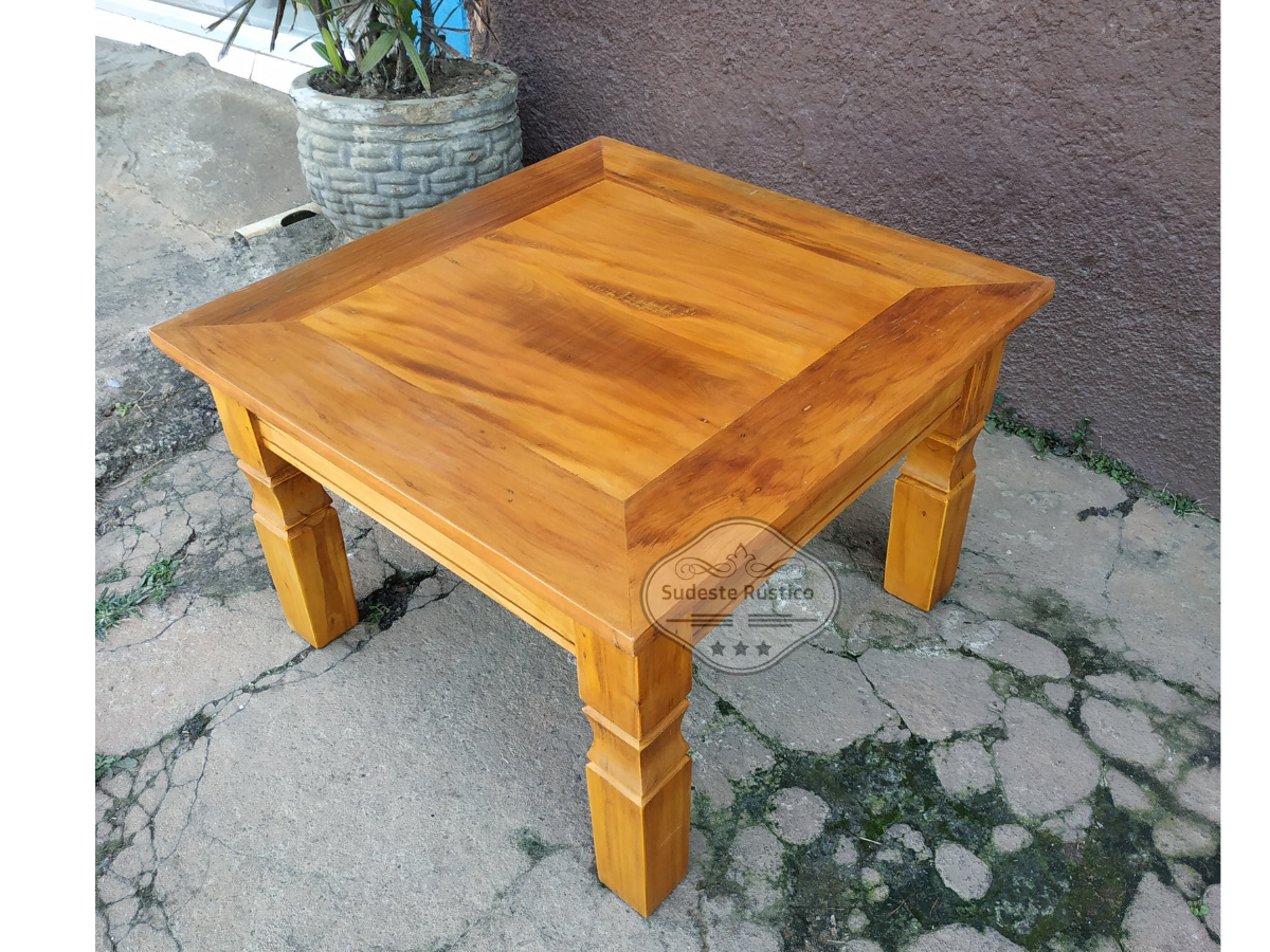 Kit Jogo de Banco Com Mesa de Centro em Madeira de Demolição Modelo X Sudeste Rústico - 8