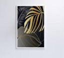 Ver imagem 3 de Quadro Folhas Douradas 3 - 80x120 - Adesivo Fotográfico