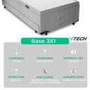 Ver imagem 3 de Bicama Baú + Colchão Solteiro Orthopedic D33 Cinza Vtech