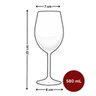 Jogo de 6 Taças para Água e Vinho Anna 580ml Cristal Bohemia - 3