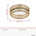 Ver imagem 5 de Bandeja Decorativa de Metal Dourado 5x15x15cm Servir Mesa Organizar Café
