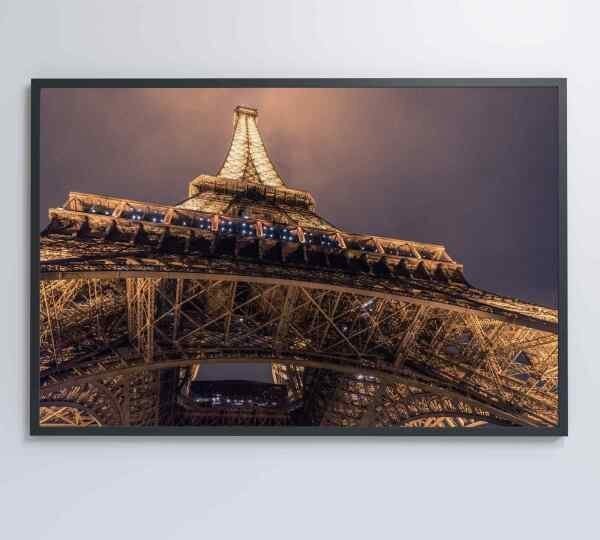 QUADRO TORRE EIFFEL ILUMINADA - 120x80 - Vidro Impresso - 7