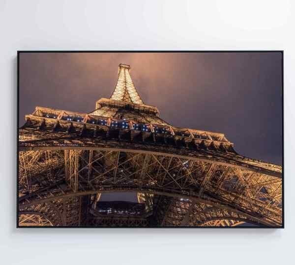 QUADRO TORRE EIFFEL ILUMINADA - 120x80 - Vidro Impresso