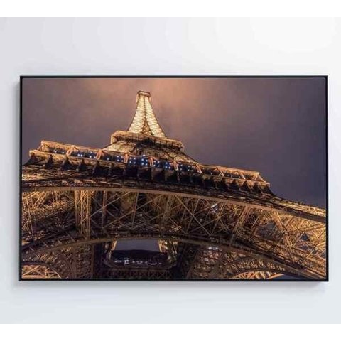 Quadro Torre Eiffel Iluminada - 120x80 - Vidro Impresso