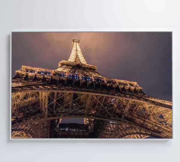 QUADRO TORRE EIFFEL ILUMINADA - 120x80 - Vidro Impresso - 5