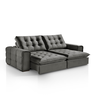 Sofá 180 Galliano Retrátil Reclinável Conforto Sofisticação:cinza - 4