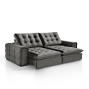 Ver imagem 4 de Sofá 180 Galliano Retrátil Reclinável Conforto Sofisticação:cinza