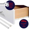 3 Par Corrediça Metálica Comum 50cm + Parafusos 20kg Gaveta - 3