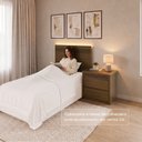 Ver imagem 5 de Painel Cabeceira Frisado Solteiro com LED e Mesa de Cabeceira 109x90cm Polidoro