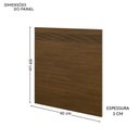 Ver imagem 3 de Painel Cabeceira Frisado Solteiro com LED e Mesa de Cabeceira 109x90cm Polidoro
