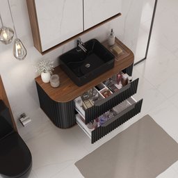 Conjunto para Banheiro Alice 1 Metro Suspenso com Cuba Stella - Fabribam - 2