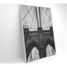 QUADRO PONTE DO BROOKLYN PRETO E BRANCO - 80x120 - Vidro Impresso - 8