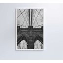 Ver imagem 3 de Quadro Ponte do Brooklyn Preto e Branco - 80x120 - Vidro Impresso