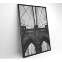 Ver imagem 6 de Quadro Ponte do Brooklyn Preto e Branco - 80x120 - Vidro Impresso